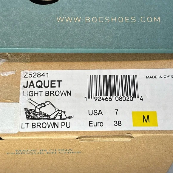 b.o.c. Jaquet Brown Comfort Cushioned Wedge Heels Sandals 7M NIB - Picture 10 of 10